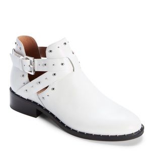 Halogen studded moto bootie